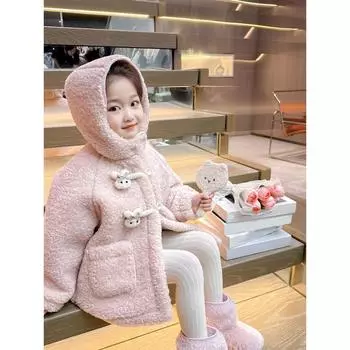 Модная верхняя одежда с капюшоном для девочек, зимние повседневные хлопковые куртки, детские повседневные теплые длинные пальто, одежда 140cm красный