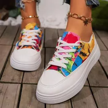 Модная весенняя и осенняя спортивная обувь с круглым носком, удобная повседневная обувь из ткани с мелкой подошвой, вулканизированная обувь, популярная дизайнерская женская обувь 36