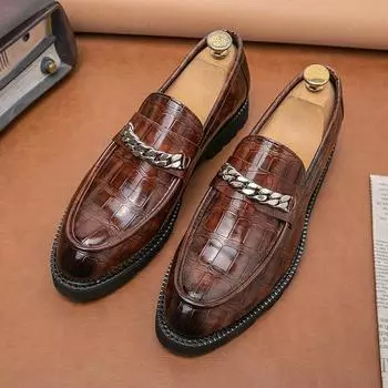 Модная весенняя мужская обувь, повседневные роскошные мокасины, мужские высококачественные летние мокасины из натуральной кожи, удобные дышащие туфли-лодочки 38 чёрный