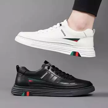 Модная весенняя обувь для мужчин. Повседневная обувь из натуральной кожи. Дизайнерские туфли на плоской подошве для отдыха. Обувь для скейтбординга. Кроссовки из коровьей кожи для молодежи на шнуровке. 39 слоновая кость