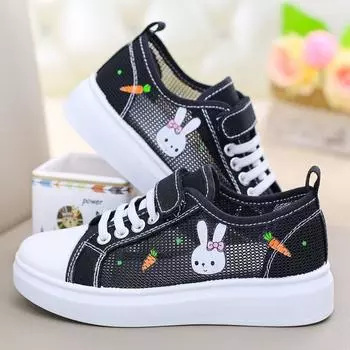 Модная весенняя женская обувь из сетки. Модная удобная и повседневная спортивная обувь с мягкой полой подошвой из сетки, дышащая и нескользящая. 35 чёрный