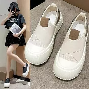 Модная весна-лето, новая дизайнерская женская обувь, модная повседневная дышащая обувь для рыбалки, женская легкая вулканизированная обувь 35 чёрный