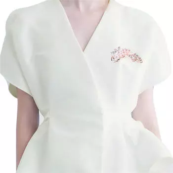 Модная винтажная брошь, булавка со стразами, имитация жемчуга, цветок, брошь, свадебные аксессуары 6.5cm*4cm золотой