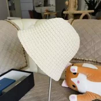 Модная вязаная панама, мягкая весенне-осенняя теплая шапка-бини, вязаная крючком шапка-череп для женщин, шапка-тазик One Size вино красного