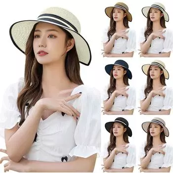 Модная вязаная сетчатая солнцезащитная шляпа с половиной края для взрослых, шляпа-ведро на открытом воздухе бежевый