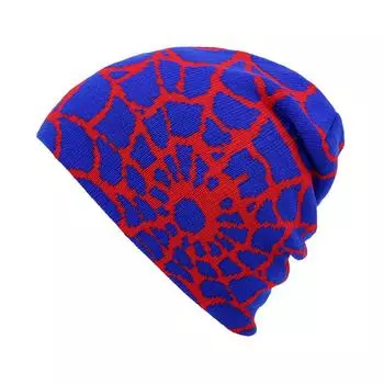 Модная вязаная шапка с паутиной для мужчин и женщин, пуловер, ворсовая шапка, готическая теплая шапка, новая уличная кепка в стиле хип-хоп one size