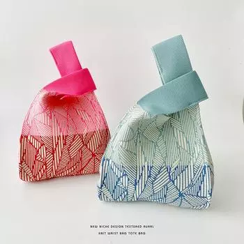 Модная вязаная сумка-жилет, контрастные цвета, большая вместимость