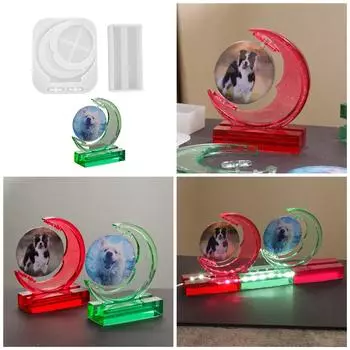 Модная вращающаяся рамка для фотографий с изображением солнца и луны, прочная силиконовая стойка для хранения картин для украшения дома