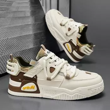 Модная вулканизированная обувь, мужская модная повседневная обувь на плоской подошве, кроссовки для мужчин, трендовые корейские сетчатые прогулочные кроссовки, мужская обувь в уличном стиле 39 чёрный