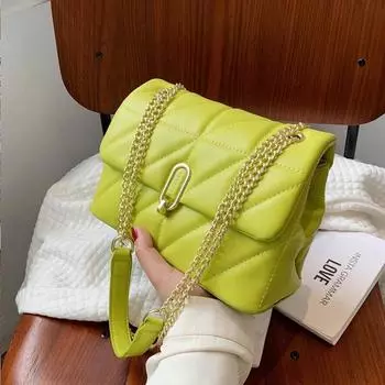 Модная вышитая сумка через плечо Fineline для женщин, маленькая квадратная сумка-мессенджер из плутониевой кожи класса люкс с цепочкой