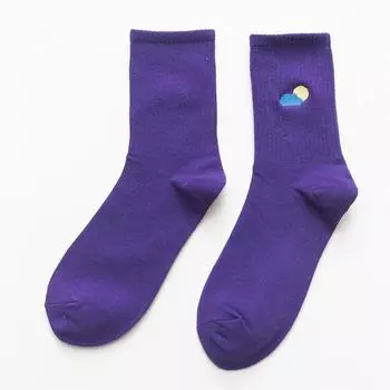 Модная вышивка, узор прогноза погоды, забавный барометр настроения, носки, молния, радуга, дождь, солнце, хипстерские носки, дропшиппинг