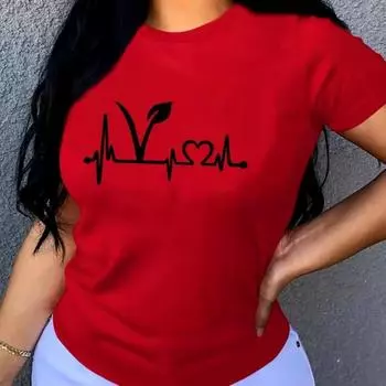 Модная высококачественная футболка, свободная спортивная, большого размера, женская парная одежда, 3D-печать, короткий рукав, футболка, топ S