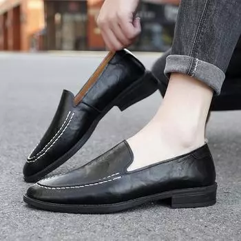 Модная высококачественная мужская обувь для отдыха и бизнеса. Удобная коричневая британская обувь для вождения. Дизайнерская ретро-классическая обувь. 36 коричневый