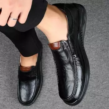 Модная высококачественная мужская обувь Стильные мужские мокасины из натуральной кожи Мужская повседневная обувь Новое поступление Мужская деловая обувь Мужская обувь для вождения 38 коричневый