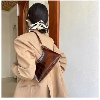 Модная высококачественная сумка из ПВХ, прозрачная, привлекающая внимание, желейная сумка на молнии, многофункциональная, простая, женская сумка через плечо, новая