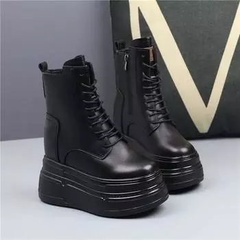 Модная высококачественная женская обувь 2024 года, новые водонепроницаемые и нескользящие женские ботинки на платформе с увеличенной толстой подошвой, женские высокие туфли 35 белый