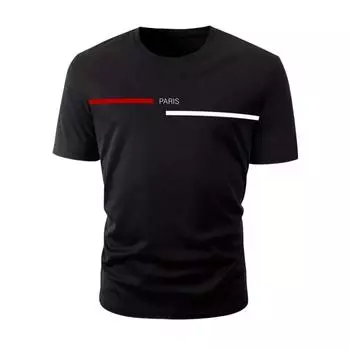 Модная забавная футболка с буквенным принтом для мужчин, летние дышащие большие топы с короткими рукавами и круглым вырезом в 3D полоску, спортивные футболки в стиле Харадзюку S