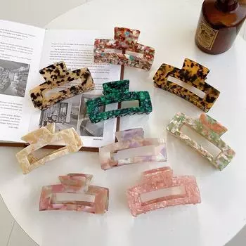 Модная заколка для волос для женщин, акриловые головные уборы, милые когти для волос, элегантные аксессуары для волос для девочек, корейский стиль, 2023 10.5cmx5.7cm кофейный