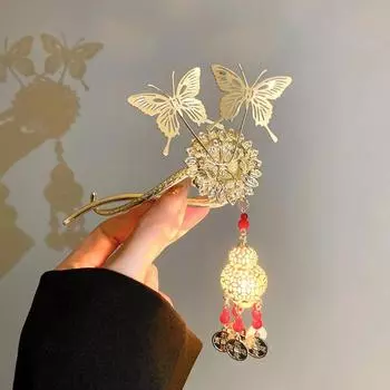 Модная заколка для волос с изображением тыквы и монеты, шпилька с бабочкой и цветком, модные головные уборы, универсальные аксессуары для волос, женские золотой