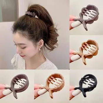 Модная заколка для волос с высоким хвостом и крабом для женщин 2022, заколка для волос на затылке, маленькая заколка в виде акулы, заколки с геометрическим узором, аксессуары для волос