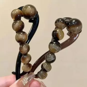 Модная заколка для волос Twist для женщин и девочек, элегантные нерегулярные бусины, закрученная шпилька, аксессуары для укладки волос, новый головной убор