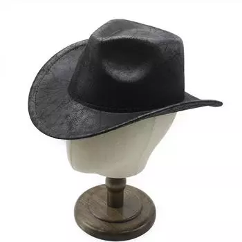 Модная замшевая текстурированная ковбойская шляпа в стиле вестерн для мужчин и женщин, винтажная большая уличная шляпа с козырьком в стиле джаз M56-59cm