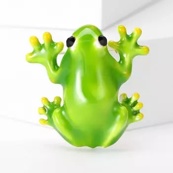 Модная зеленая лягушка-эмаль Брошь Простая Маленькая Свежая Животная Булавка Женская Одежда Корсаж Ювелирные Изделия