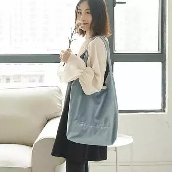 Модная женская бархатная вышитая сумка для девочек, корейская литературная сумочка красный