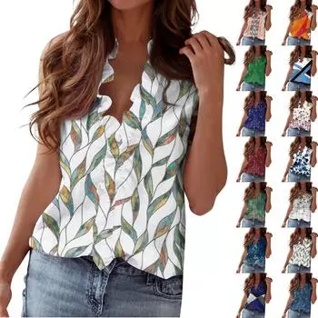 Модная женская блузка с v-образным вырезом и пуговицами, повседневная рубашка S розовый