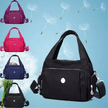 Модная женская большая сумка через плечо, модные водонепроницаемые нейлоновые сумки для девочек, женская посылка через плечо розовый