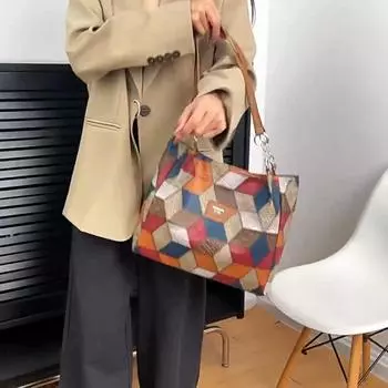 Модная женская большая вместительная сумка контрастного цвета из искусственной кожи, женская сумка на плечо, брендовая дизайнерская женская сумка-шопер, ручные сумки 32x11x28cm коричневый