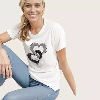 Модная женская двухцветная футболка с принтом «Любовь», забавная повседневная футболка с круглым вырезом и коротким рукавом, летняя женская футболка XS чёрный