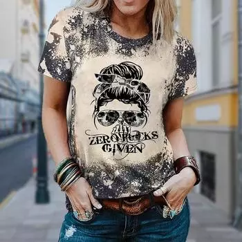 Модная женская футболка с цветочным принтом и принтом в виде фрикадельки, забавная повседневная футболка с короткими рукавами и круглым вырезом, летняя женская футболка XS белый