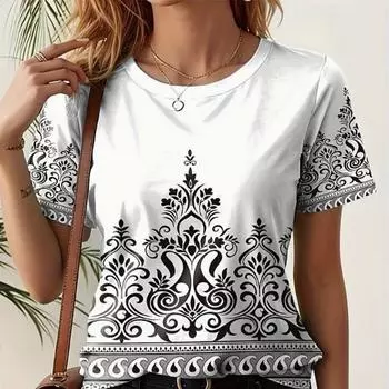 Модная женская футболка с цветочным принтом и клубникой, забавная повседневная футболка с круглым вырезом и короткими рукавами, летняя женская футболка XS розовый