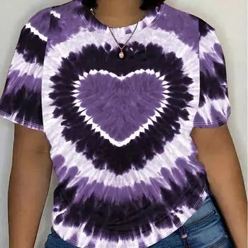 Модная женская футболка с креативным принтом «Любовь», забавная повседневная футболка с круглым вырезом и короткими рукавами, летняя женская футболка XS розовый