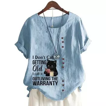 Модная женская футболка с круглым вырезом и коротким рукавом со стильным принтом S светло-фиолетовый