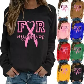 Модная женская футболка с круглым вырезом и длинным рукавом с принтом, блузка, топы XXL чёрный