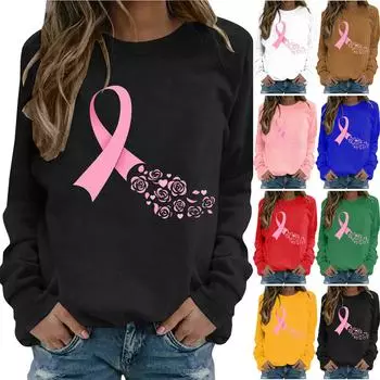 Модная женская футболка с круглым вырезом и длинным рукавом с принтом, блузка, топы XXL чёрный