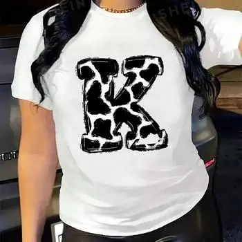 Модная женская футболка с леопардовым принтом и надписью KING, забавная повседневная футболка с круглым вырезом и короткими рукавами, летняя женская футболка XS розовый