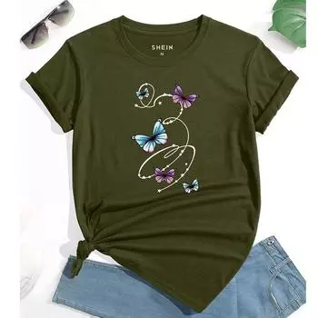 Модная женская футболка с милым принтом животных, забавная повседневная футболка с круглым вырезом и короткими рукавами, летняя женская футболка XS розовый