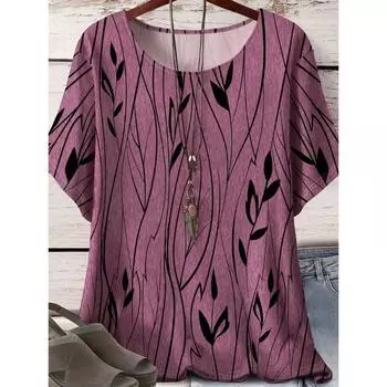 Модная женская футболка с персонализированным принтом, с круглым вырезом и коротким рукавом, базовые топы, уличная одежда, летняя одежда больших размеров, женские футболки S