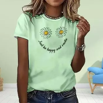 Модная женская футболка с принтом бабочки хризантемы, забавная повседневная футболка с круглым вырезом и короткими рукавами, летняя женская футболка XS фиолетовый