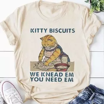 Модная женская футболка с принтом кота для домашнего хозяйства, забавная повседневная футболка с круглым вырезом и короткими рукавами, летняя женская футболка XS розовый