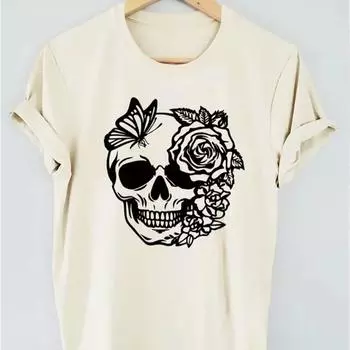 Модная женская футболка с принтом скелета и розовыми линиями, забавная повседневная футболка с круглым вырезом и короткими рукавами, летняя женская футболка XS белый