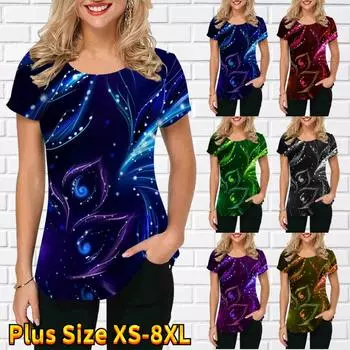 Модная женская футболка с принтом светового луча, забавная повседневная футболка с круглым вырезом и короткими рукавами, летняя женская футболка