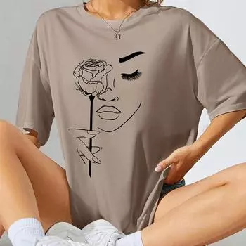 Модная женская футболка с принтом в виде пальца, забавная повседневная футболка с круглым вырезом и короткими рукавами, летняя женская футболка XS розовый