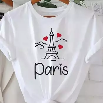 Модная женская футболка с принтом в виде линии Q-версии, забавная повседневная футболка с круглым вырезом и короткими рукавами, летняя женская футболка XS белый