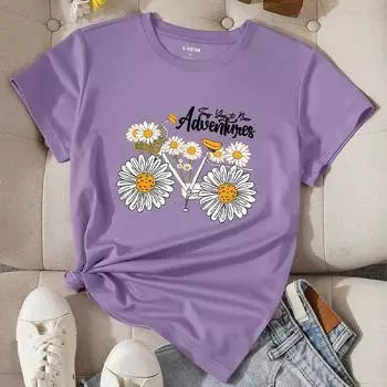 Модная женская футболка с рисунком велосипеда, забавная повседневная футболка с круглым вырезом и короткими рукавами, летняя женская футболка XS розовый