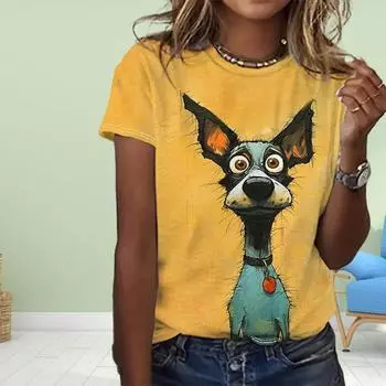 Модная женская футболка Stray Puppy, забавная повседневная футболка с круглым вырезом и короткими рукавами, летняя женская футболка XS белый