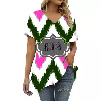 Модная женская футболка в стиле Y2K с 3D-принтом, забавная футболка с короткими рукавами для девочек, летняя футболка с V-образным вырезом для отдыха, женская одежда, повседневный топ S